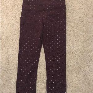 Lululemon pace rival reflective crop leggings